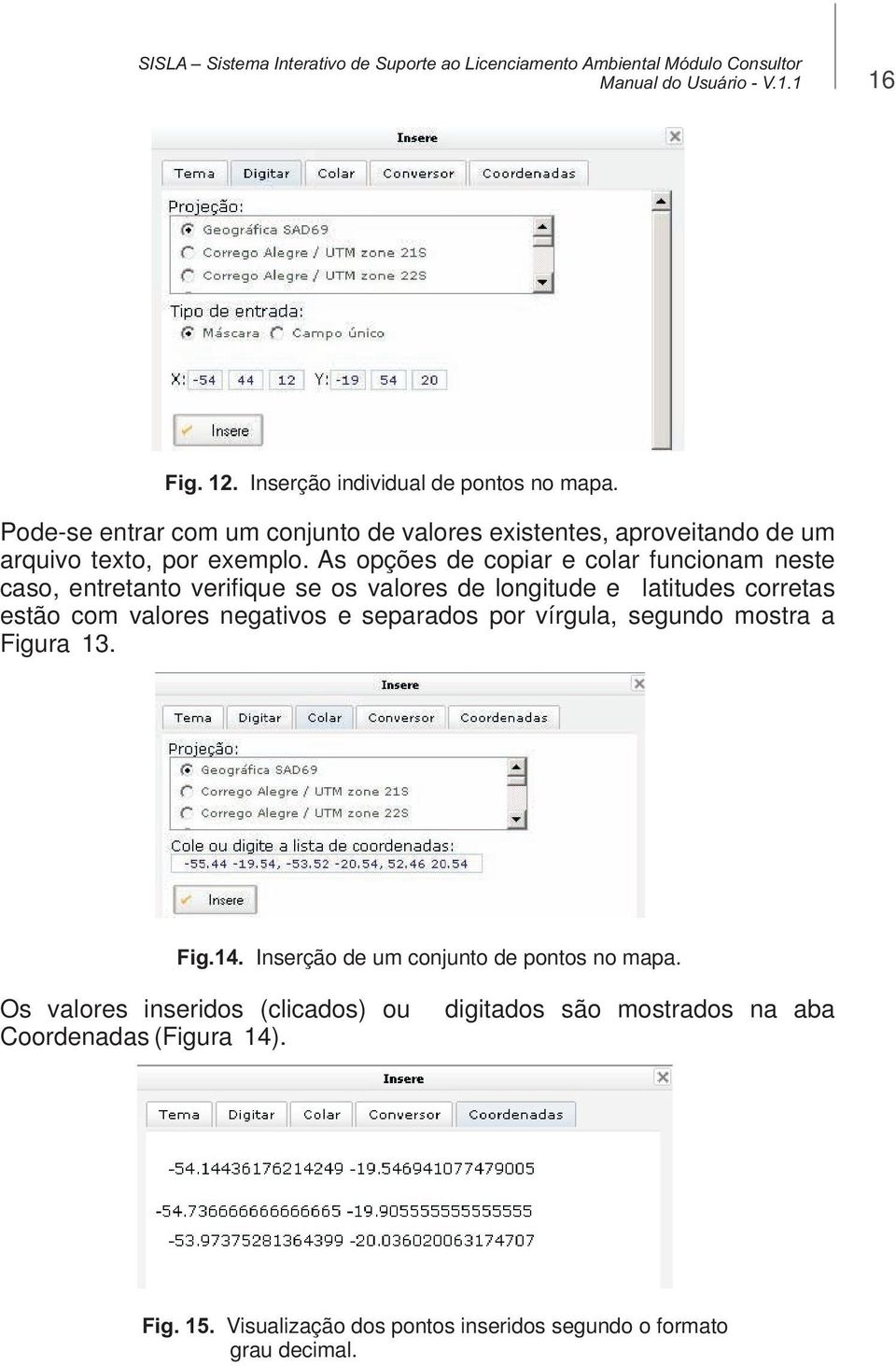 As opções de copiar e colar funcionam neste caso, entretanto verifique se os valores de longitude e latitudes corretas estão com valores negativos e separados