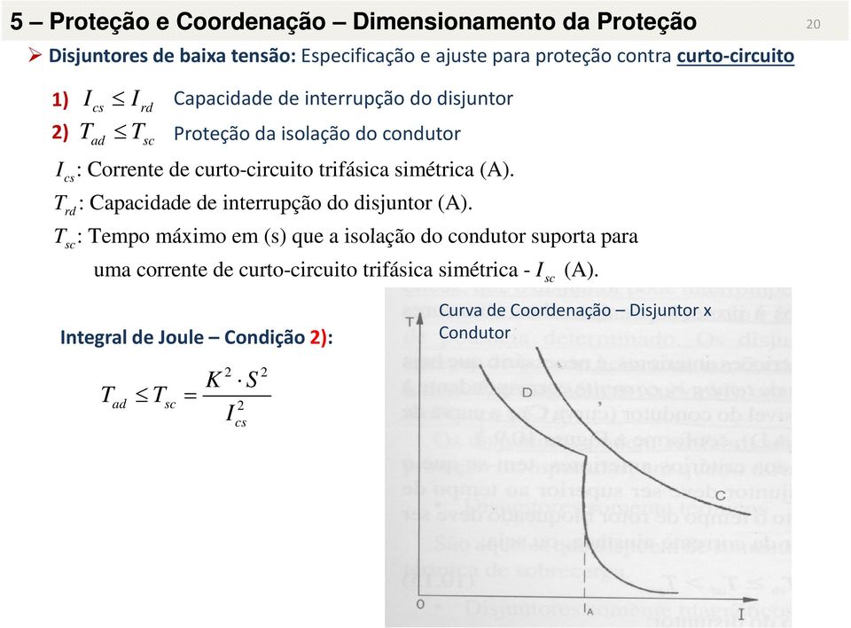 simétrica (A). Trd: Capacidade de interrupção do disjuntor (A).