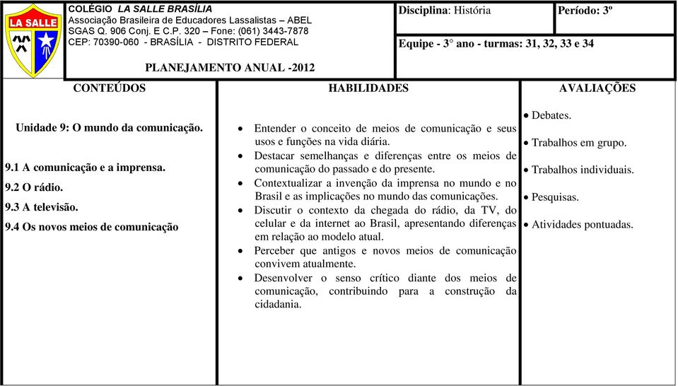 Contextualizar a invenção da imprensa no mundo e no Brasil e as implicações no mundo das comunicações.