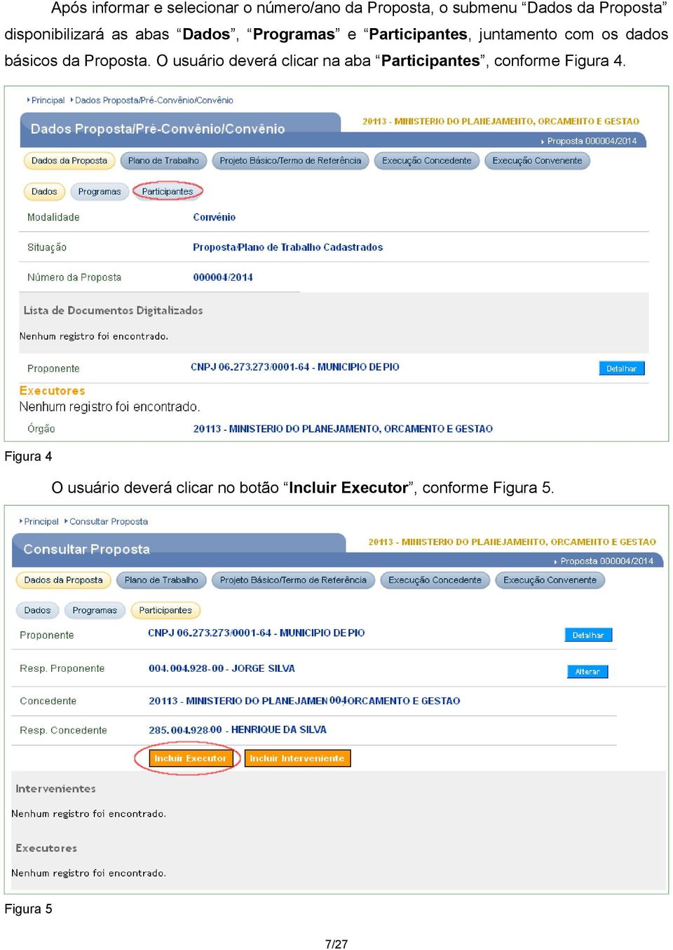 básicos da Proposta. O usuário deverá clicar na aba Participantes, conforme Figura 4.