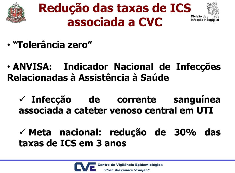 Saúde Infecção de corrente sanguínea associada a cateter venoso