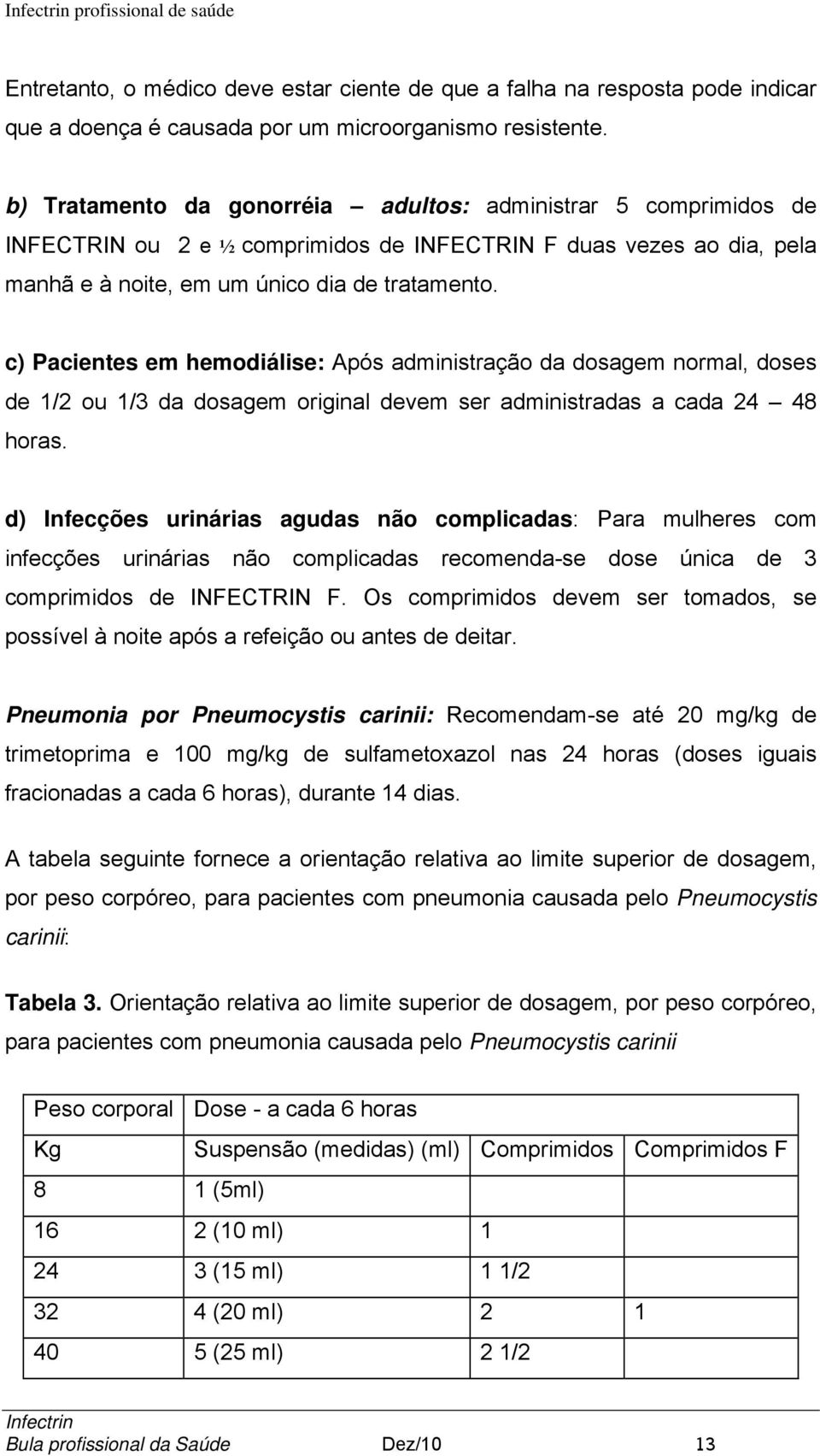 c) Pacientes em hemodiálise: Após administração da dosagem normal, doses de 1/2 ou 1/3 da dosagem original devem ser administradas a cada 24 48 horas.