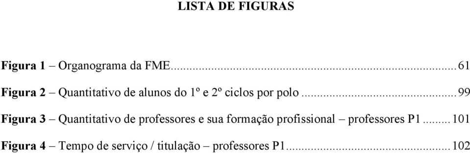 .. 99 Figura 3 Quantitativo de professores e sua formação