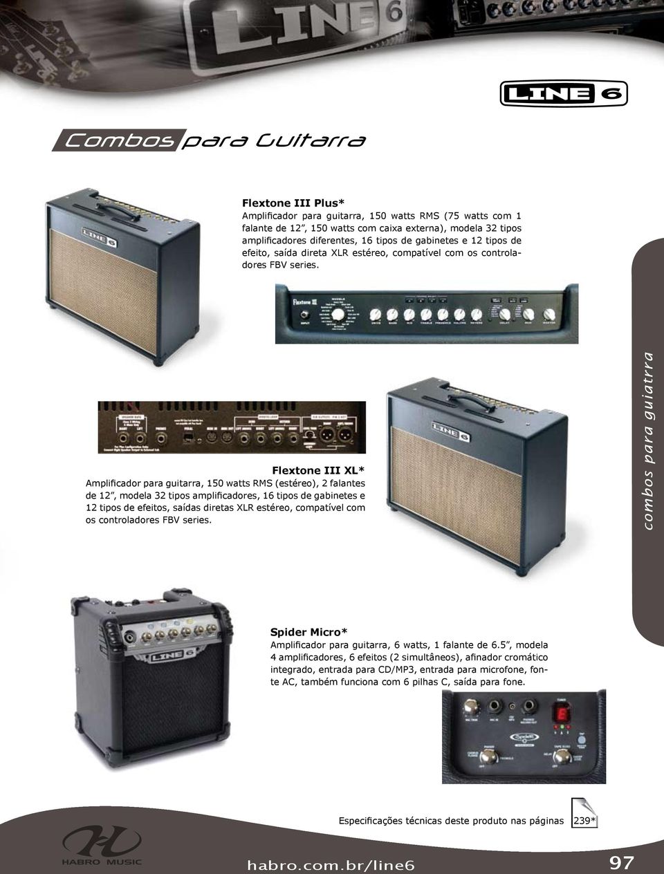 Flextone III XL* Amplificador para guitarra, 150 watts RMS (estéreo), 2 falantes de 12, modela 32 tipos amplificadores, 16 tipos de gabinetes e 12 tipos de efeitos, saídas diretas XLR estéreo,