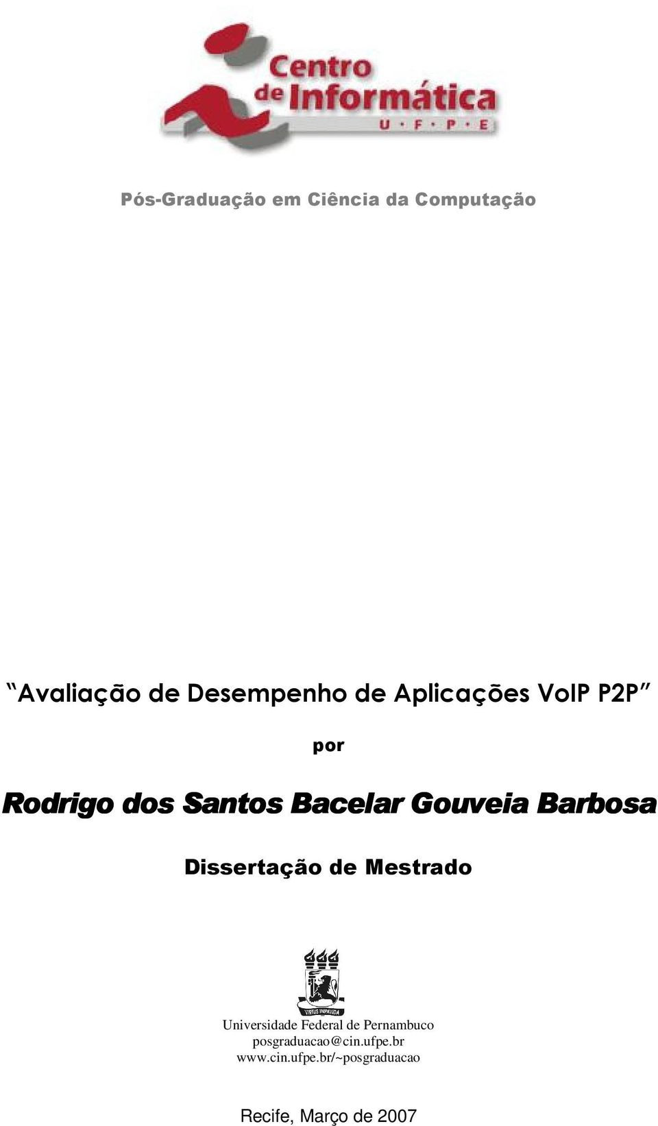 Dissertação de Mestrado Universidade Federal de Pernambuco