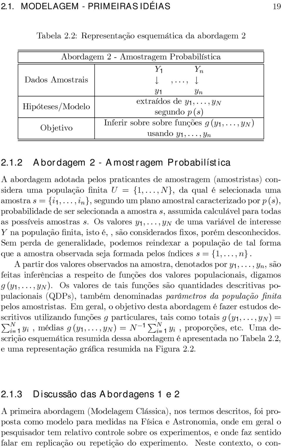 ..,N}, da qual é selecionada uma amostra s = {i 1,.