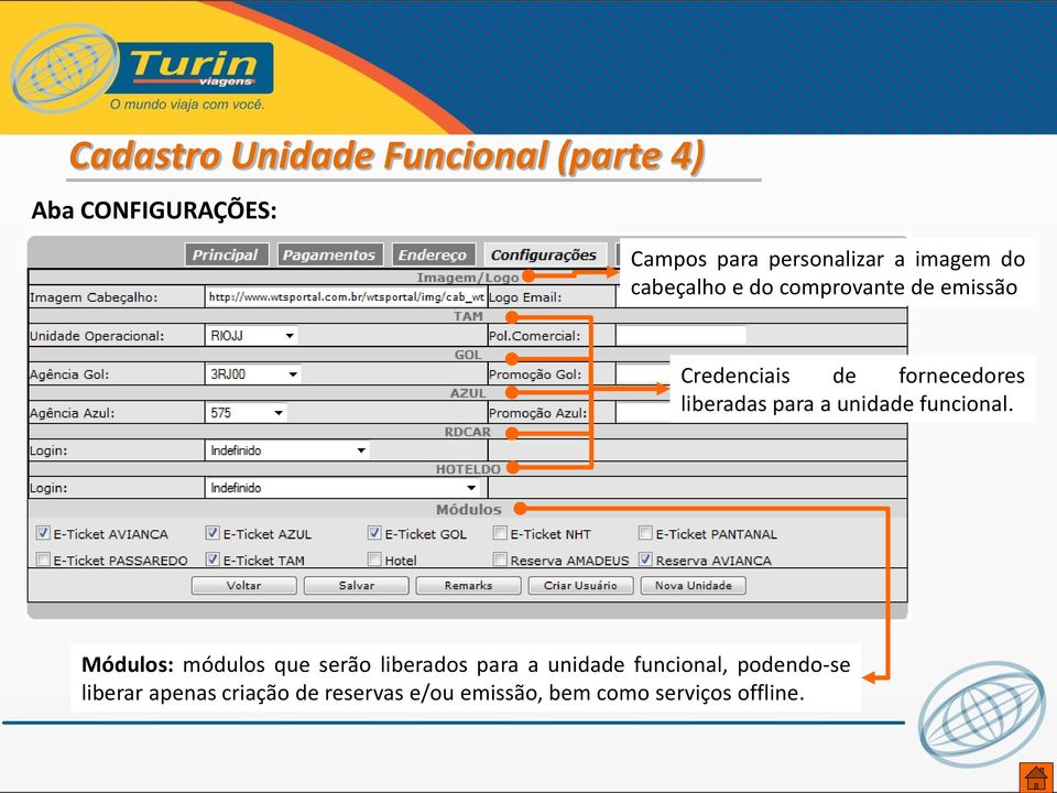 para a unidade funcional.