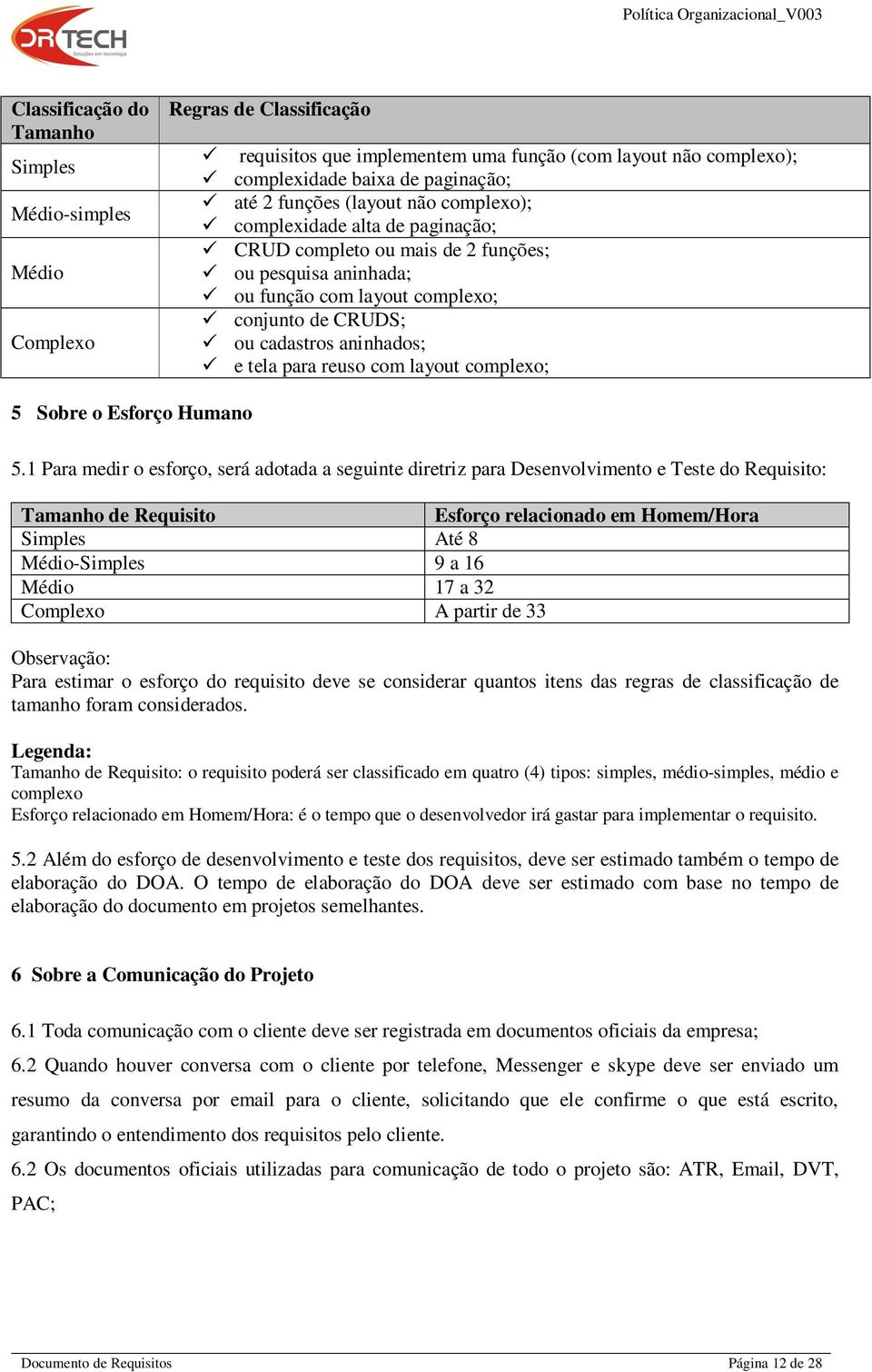 reuso com layout complexo; 5 Sobre o Esforço Humano 5.