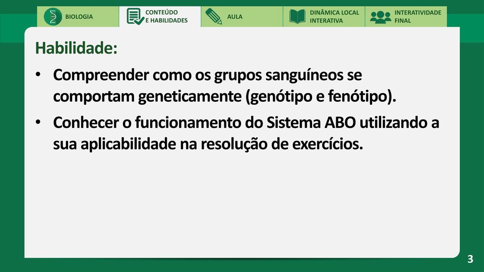 Conhecer o funcionamento do Sistema ABO utilizando