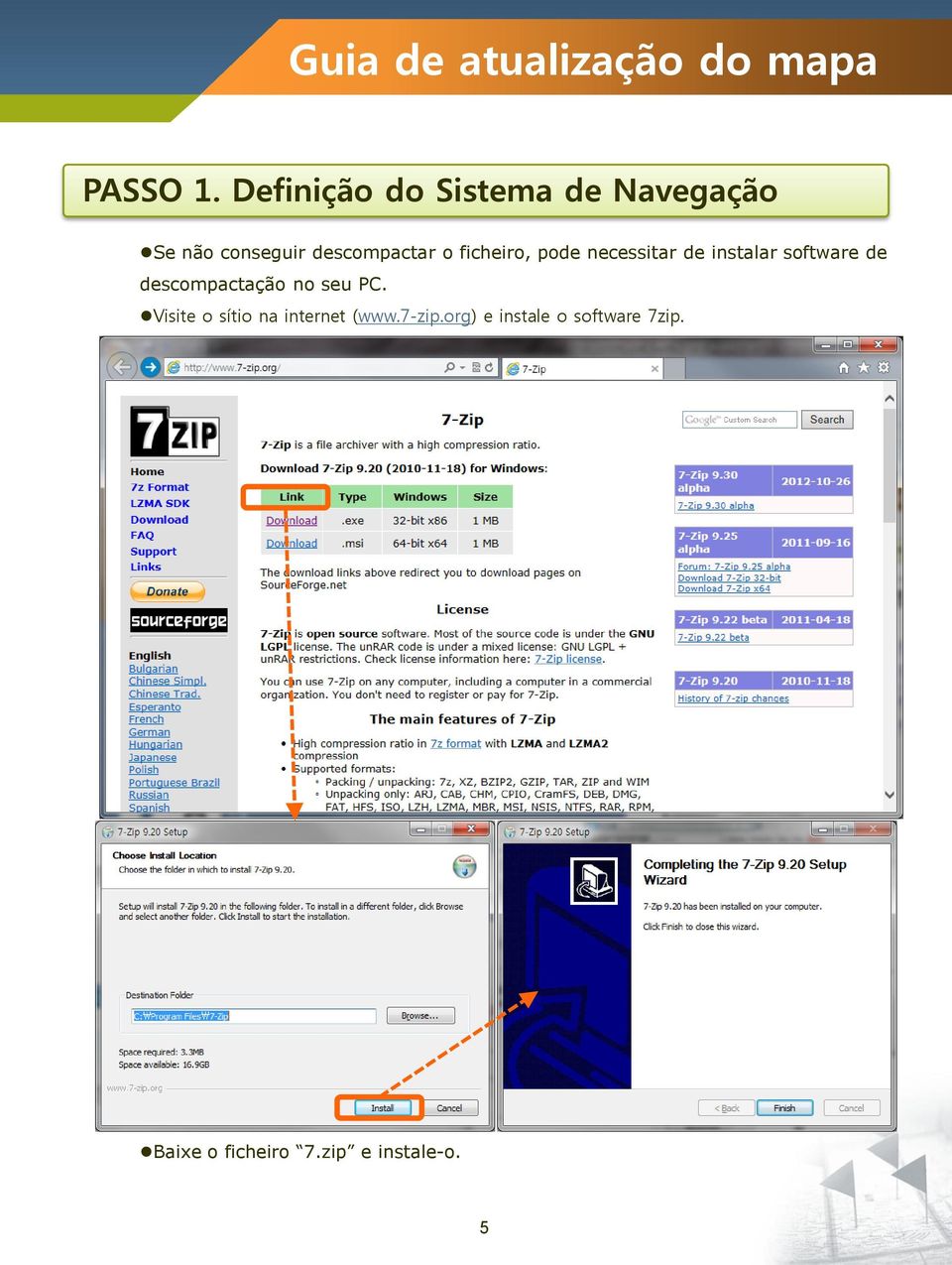 o ficheiro, pode necessitar de instalar software de