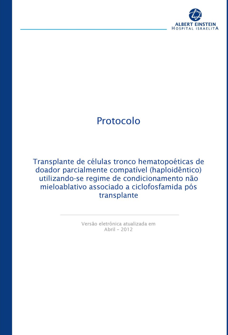 regime de condicionamento não mieloablativo associado a