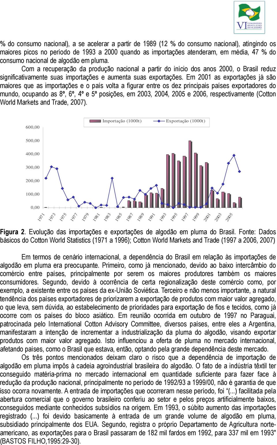 Em 2001 as exportações já são maiores que as importações e o país volta a figurar entre os dez principais países exportadores do mundo, ocupando as 8º, 6º, 4º e 5º posições, em 2003, 2004, 2005 e