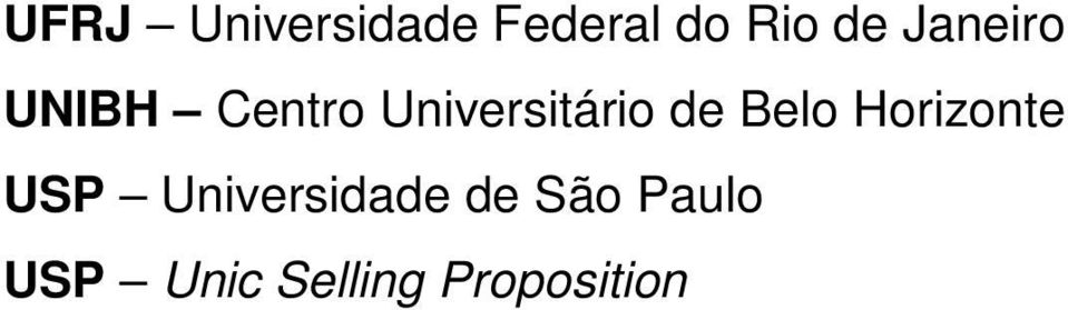 de Belo Horizonte USP Universidade de
