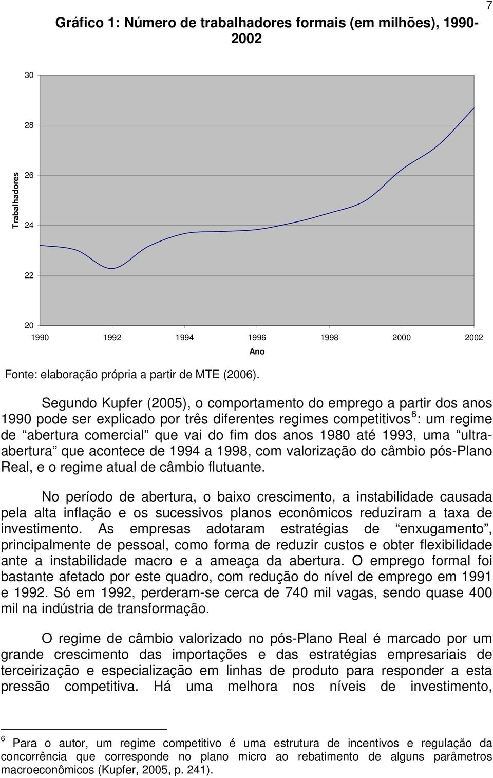 até 1993, uma ultraabertura que acontece de 1994 a 1998, com valorização do câmbio pós-plano Real, e o regime atual de câmbio flutuante.