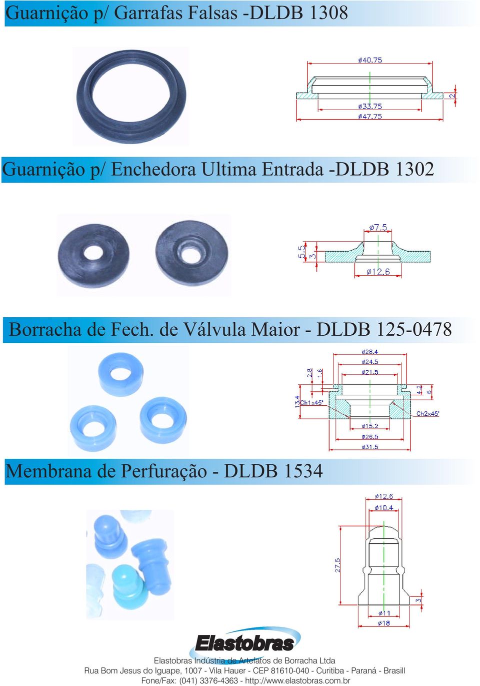 de Válvula Maior - DLDB 125-0478 Membrana de