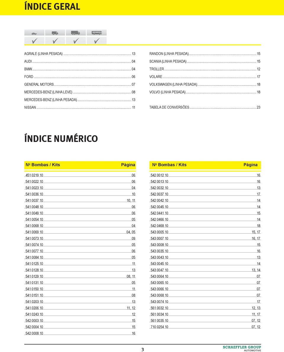 .. 23 ÍNDICE NUMÉRICO N o Bombas / Kits Página N o Bombas / Kits Página 451 0219 10 06 541 0022 10 06 541 0023 10 04 541 0036 10 10 541 0037 10 10, 11 541 0048 10 06 541 0049 10 06 541 0054 10 05 541