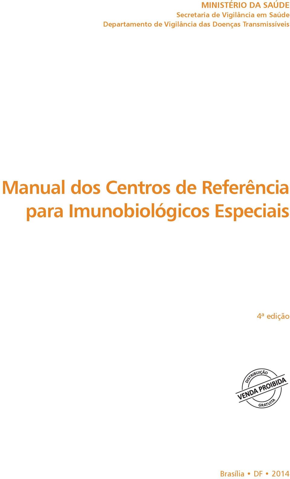 Transmissíveis Manual dos Centros de Referência