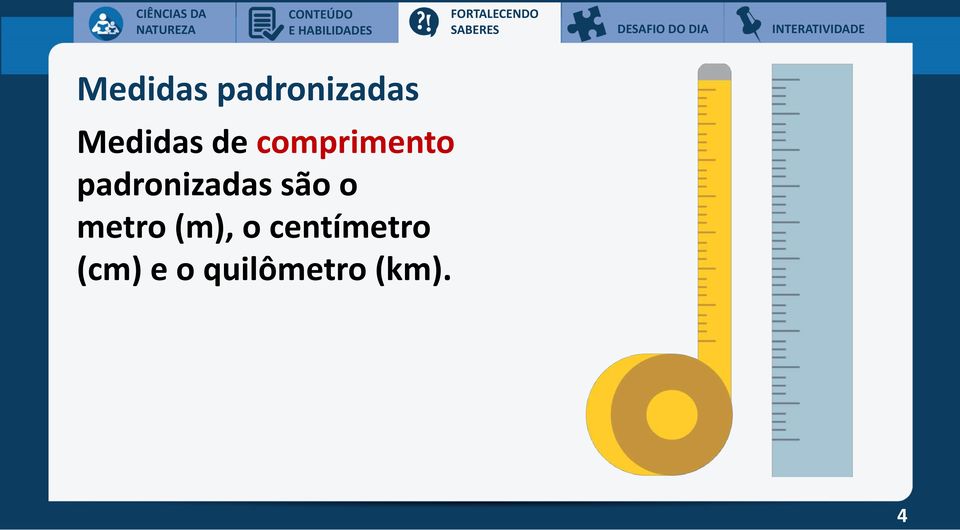 de comprimento padronizadas são o metro