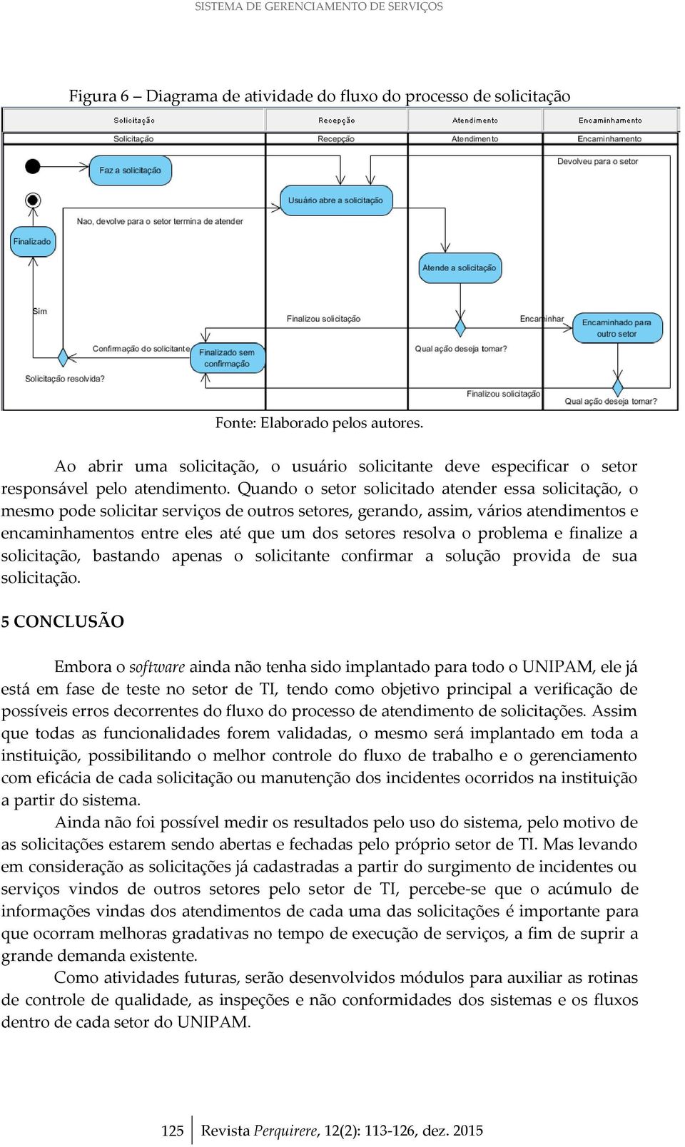 Quando o setor solicitado atender essa solicitação, o mesmo pode solicitar serviços de outros setores, gerando, assim, vários atendimentos e encaminhamentos entre eles até que um dos setores resolva