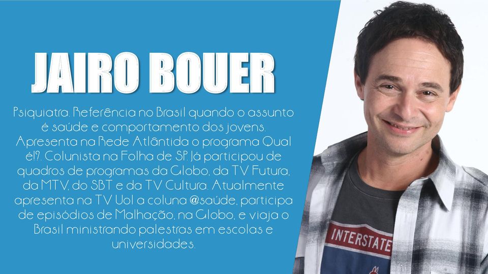 Já participou de quadros de programas da Globo, da TV Futura, da MTV, do SBT e da TV Cultura.