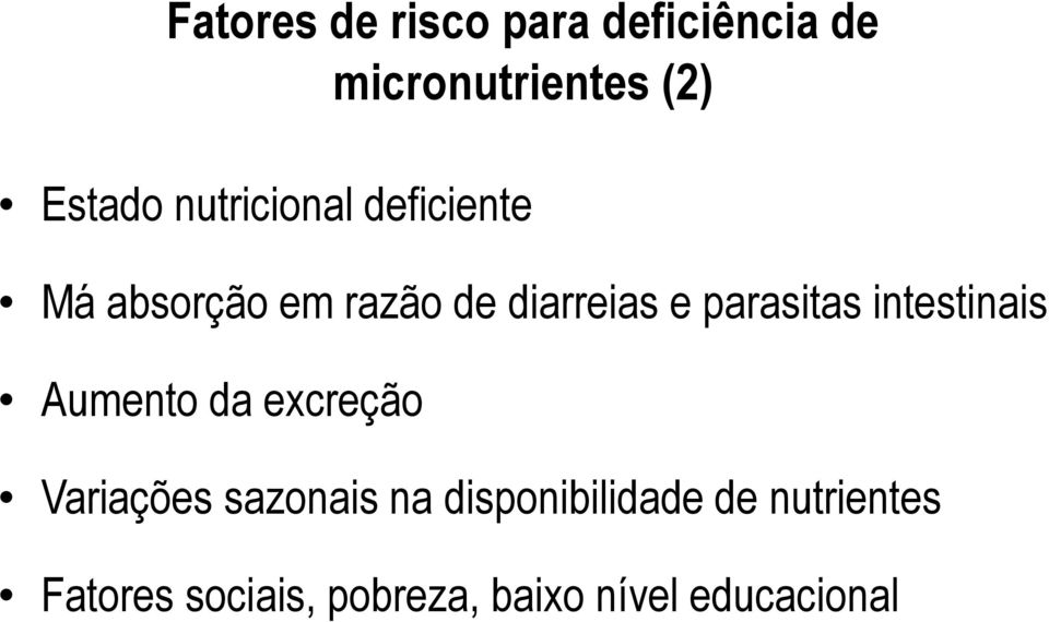 parasitas intestinais Aumento da excreção Variações sazonais na