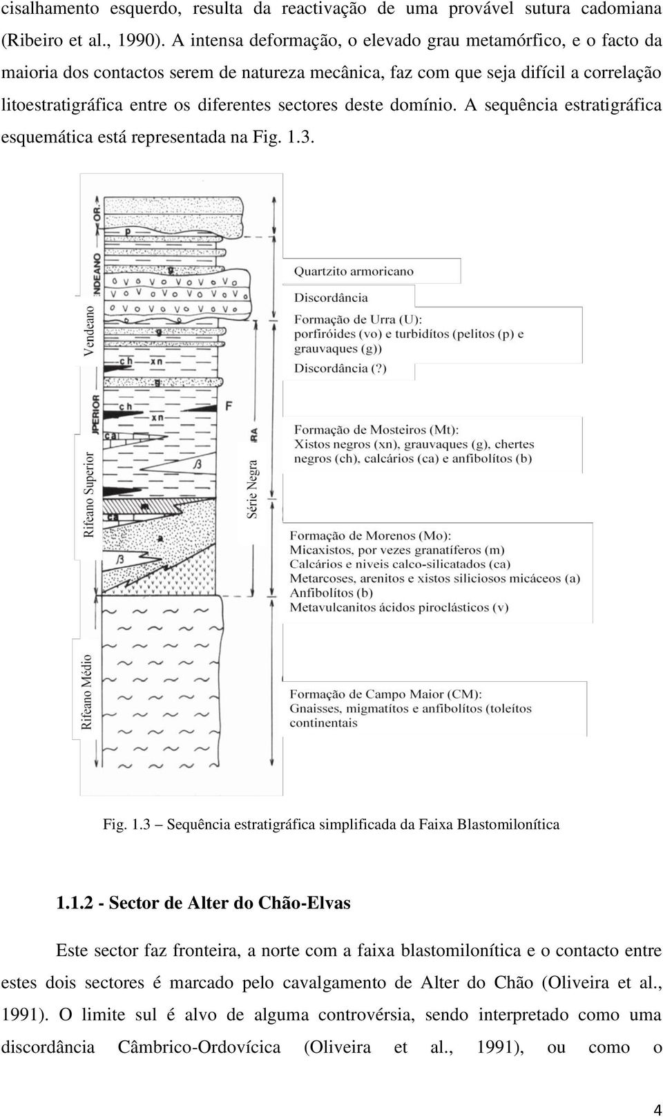 deste domínio. A sequência estratigráfica esquemática está representada na Fig. 1.