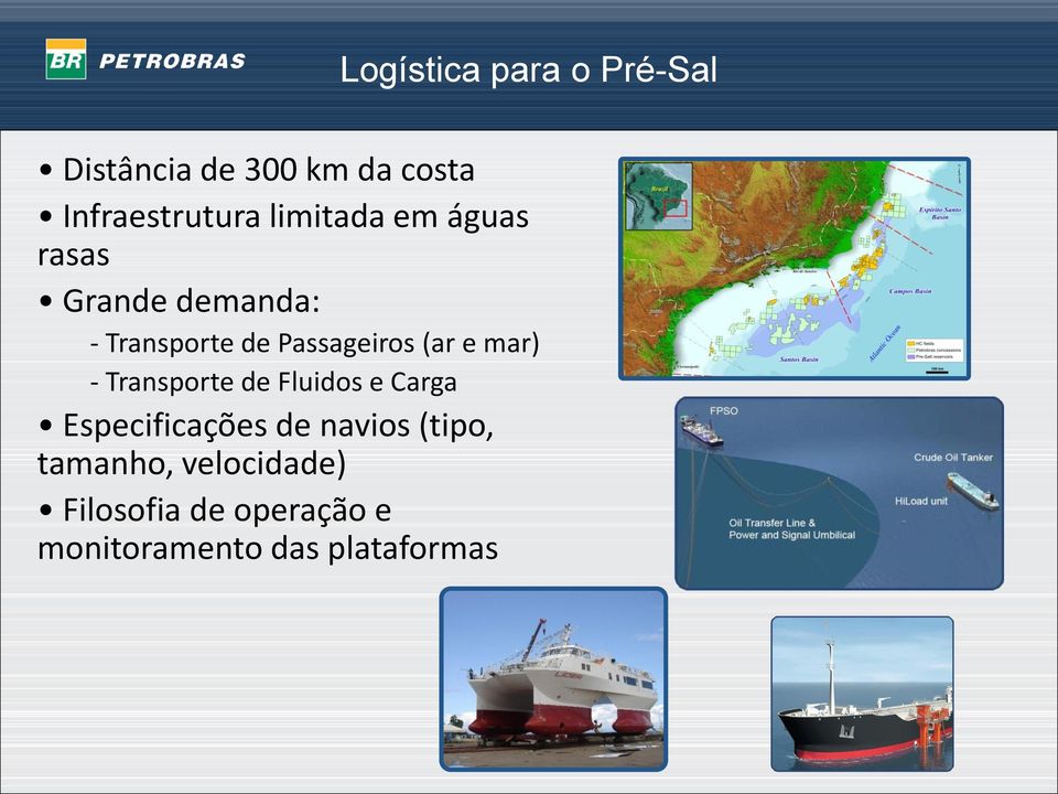 e mar) - Transporte de Fluidos e Carga Especificações de navios (tipo,