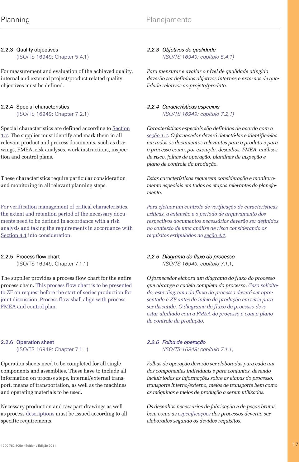 2.2.4 Special characteristics (ISO/TS 16949: Chapter 7.