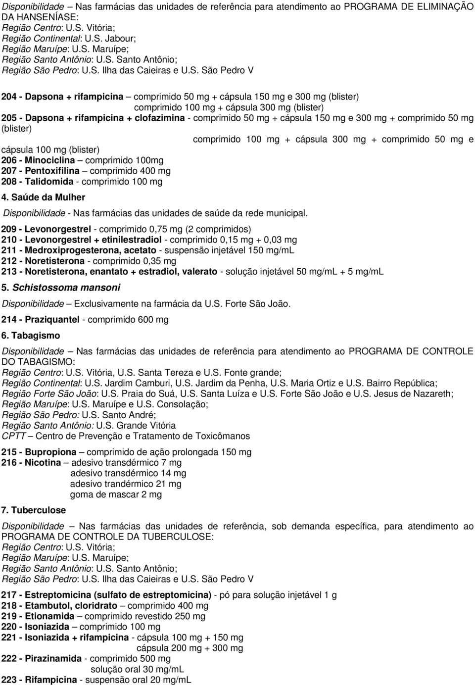 (blister) 205 - Dapsona + rifampicina + clofazimina - comprimido 50 mg + cápsula 150 mg e 300 mg + comprimido 50 mg (blister) comprimido 100 mg + cápsula 300 mg + comprimido 50 mg e cápsula 100 mg