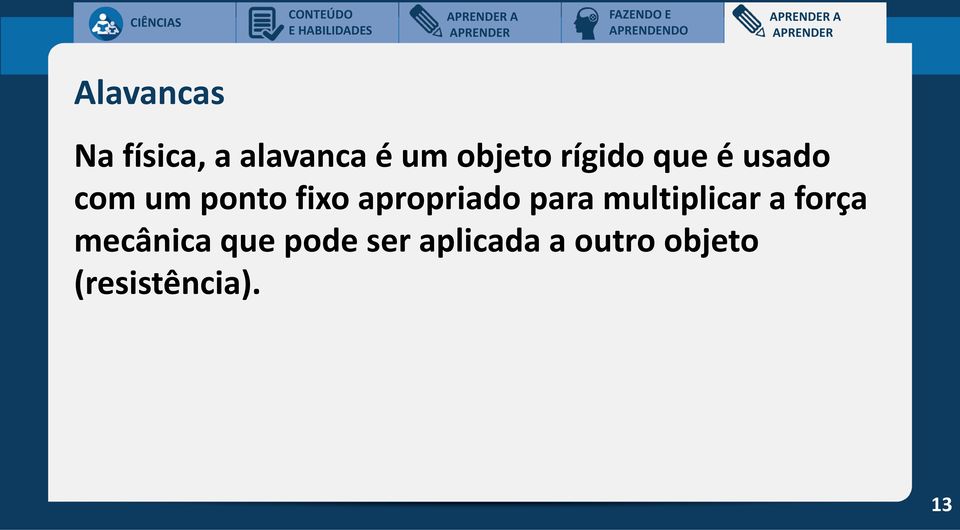 apropriado para multiplicar a força mecânica