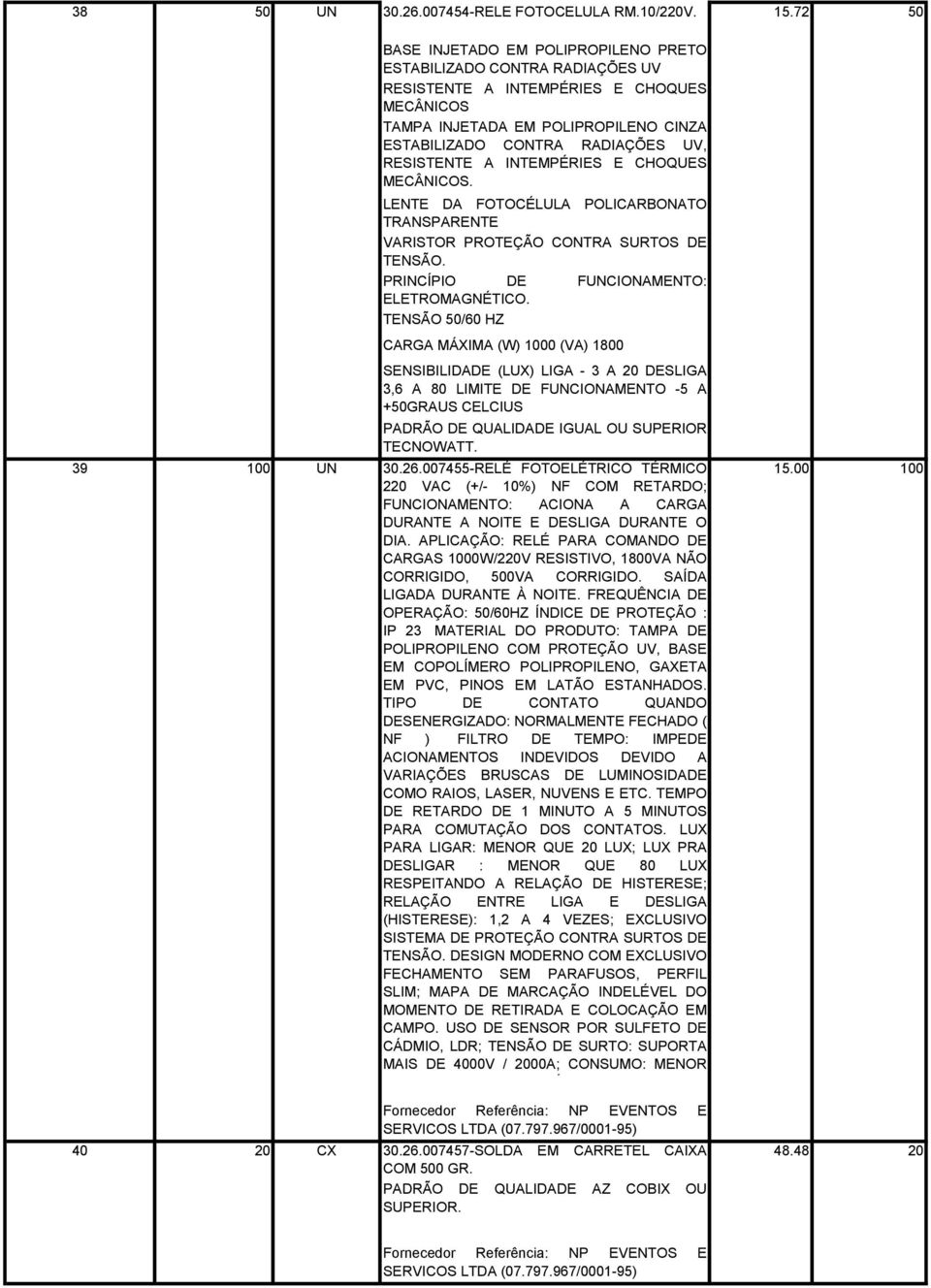 RESISTENTE A INTEMPÉRIES E CHOQUES MECÂNICOS. LENTE DA FOTOCÉLULA POLICARBONATO TRANSPARENTE VARISTOR PROTEÇÃO CONTRA SURTOS DE TENSÃO. PRINCÍPIO DE FUNCIONAMENTO: ELETROMAGNÉTICO.