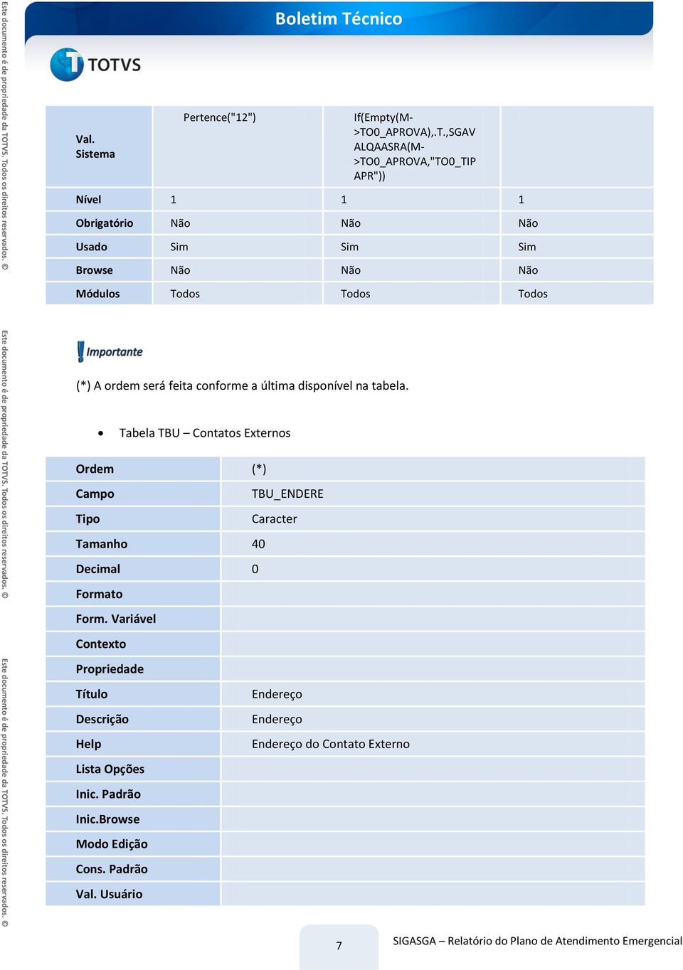 ,SGAV ALQAASRA(M- >TO0_APROVA,"TO0_TIP APR")) Nível 1 1 1 Obrigatório Não Não Não Usado Sim Sim Sim Browse Não Não Não Módulos Todos