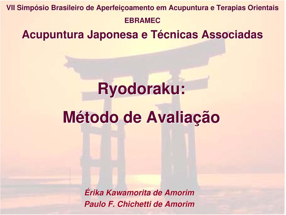 Japonesa e Técnicas Associadas Ryodoraku: Método de