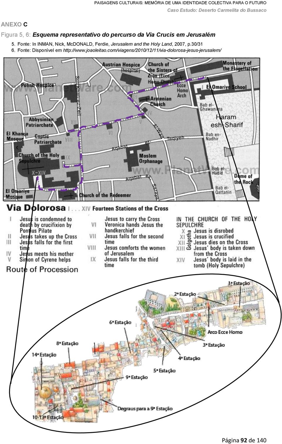 Fonte: In INMAN, Nick, McDONALD, Ferdie, Jerusalem and the Holy Land,