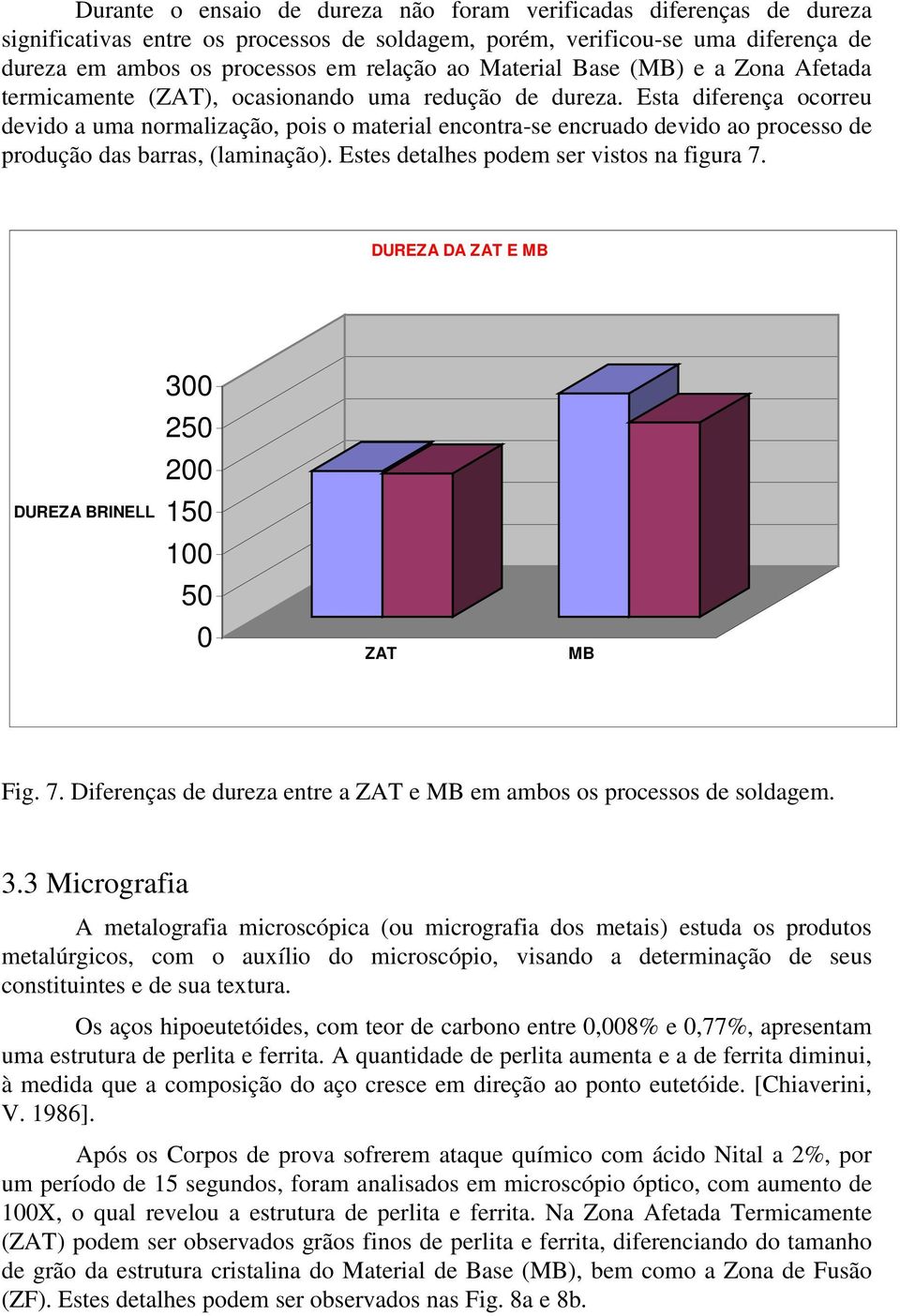 Esta diferença ocorreu devido a uma normalização, pois o material encontra-se encruado devido ao processo de produção das barras, (laminação). Estes detalhes podem ser vistos na figura 7.