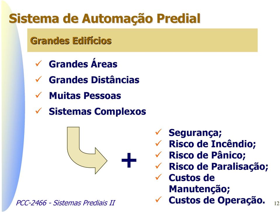 Incêndio; Risco de Pânico; Risco de Paralisação; Custos