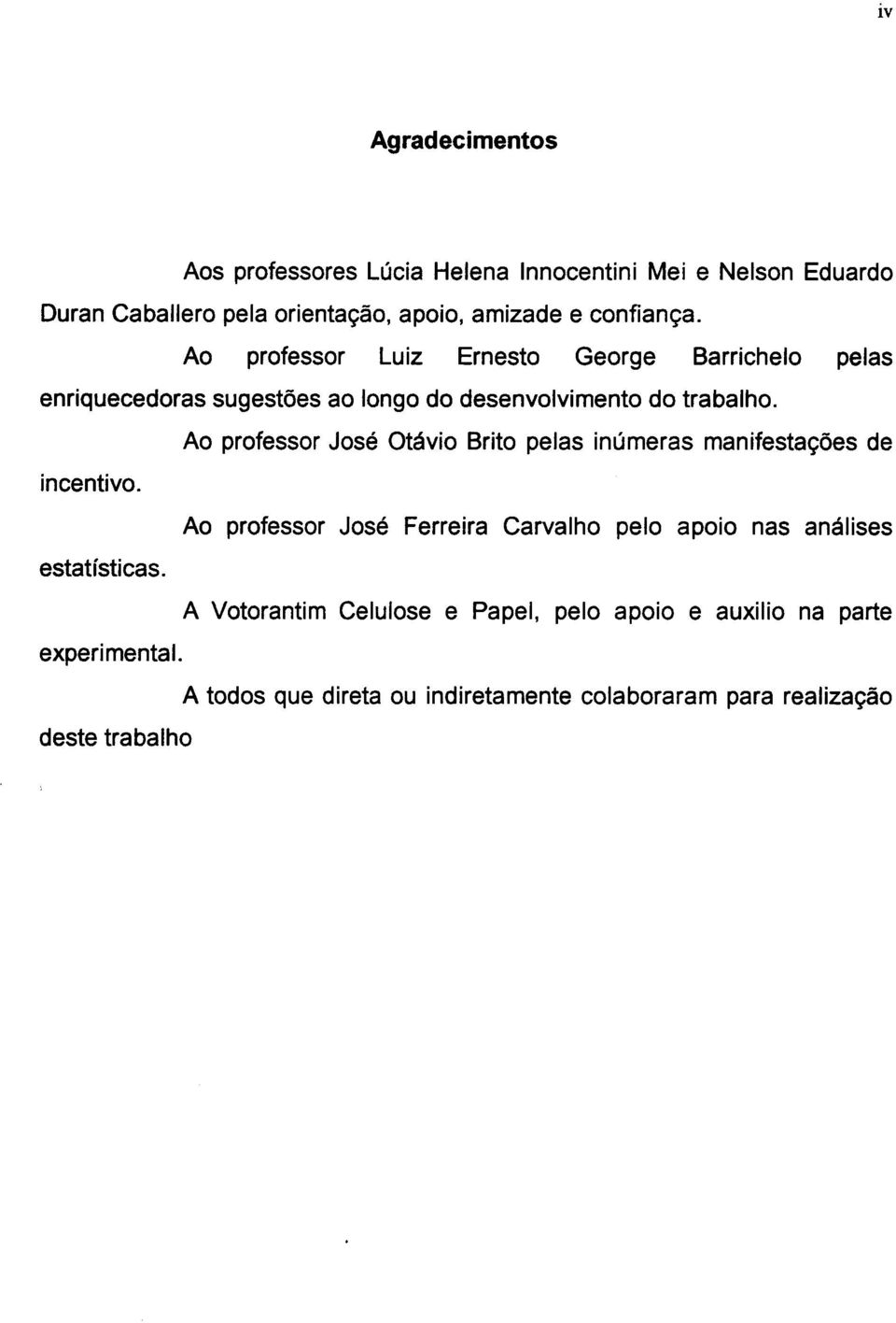 Ao professor Luiz Ernesto George Barrichelo pelas enriquecedoras sugestões ao longo do desenvolvimento do