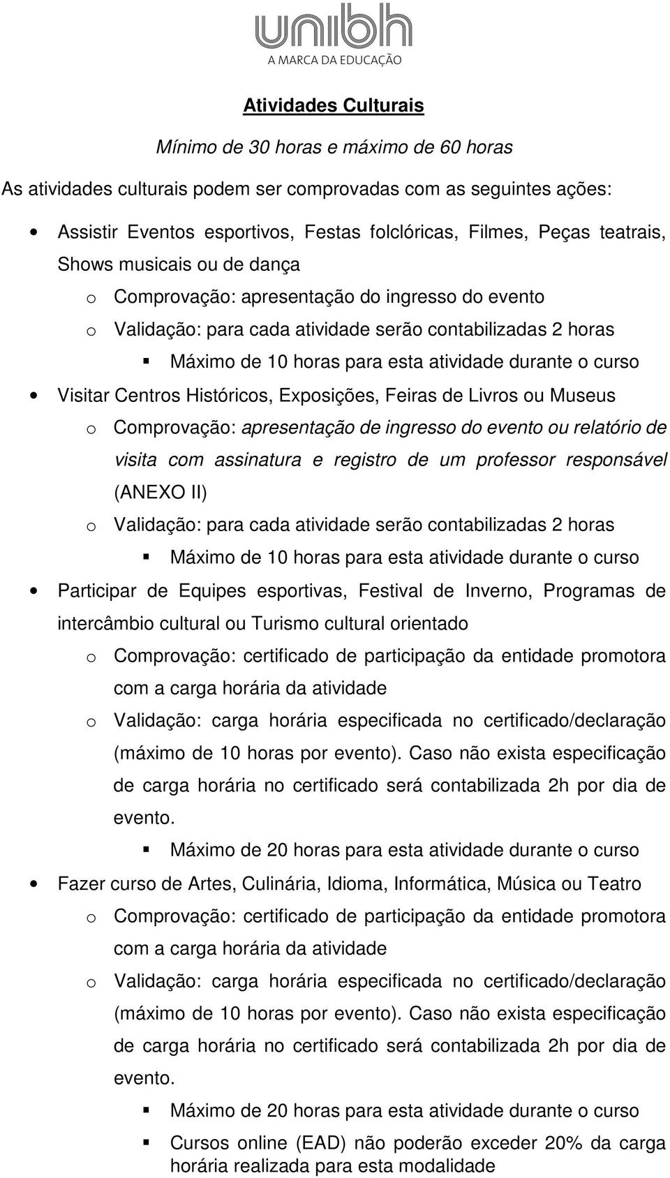 Visitar Centros Históricos, Exposições, Feiras de Livros ou Museus o Comprovação: apresentação de ingresso do evento ou relatório de visita com assinatura e registro de um professor responsável