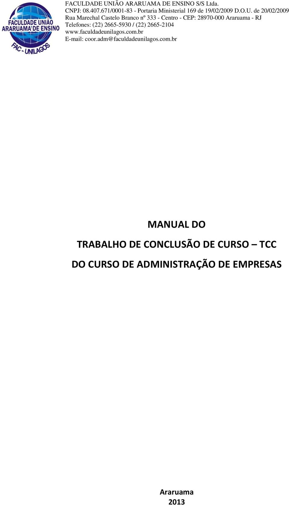 DO CURSO DE