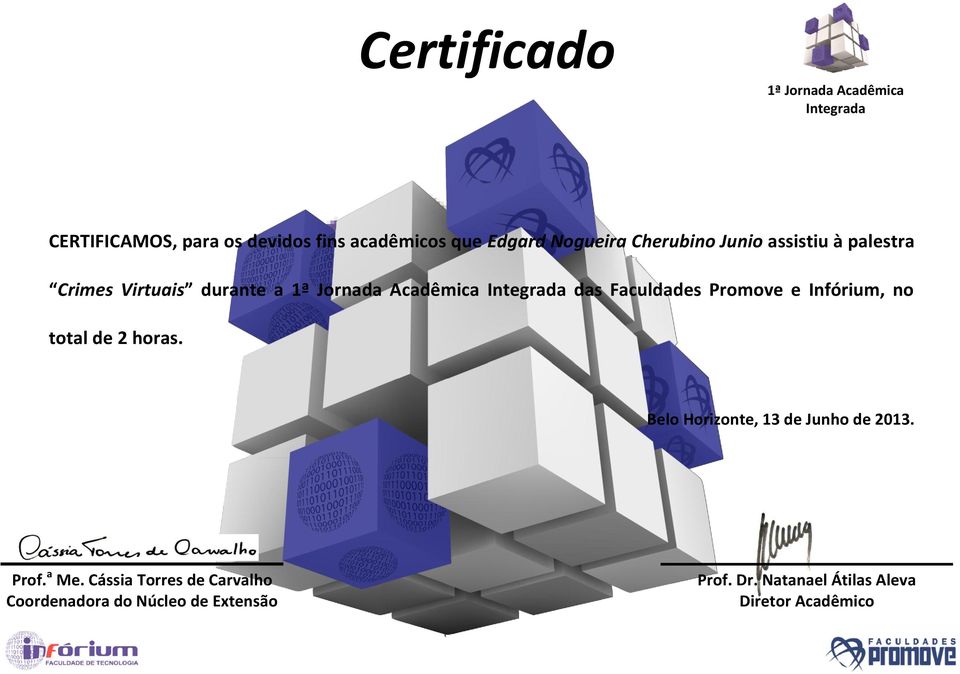 à palestra Crimes Virtuais durante a das