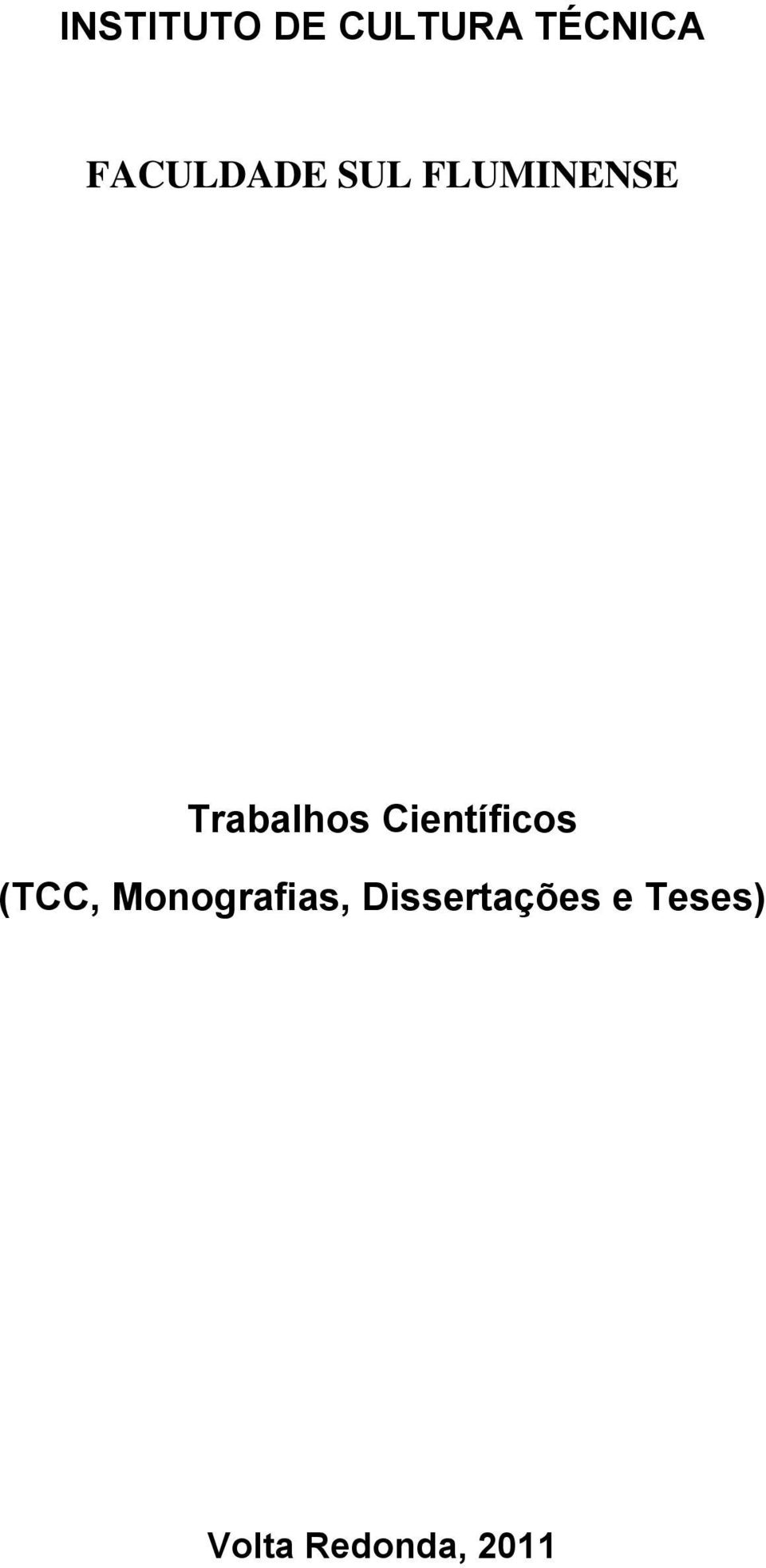 Trabalhos Científicos (TCC,