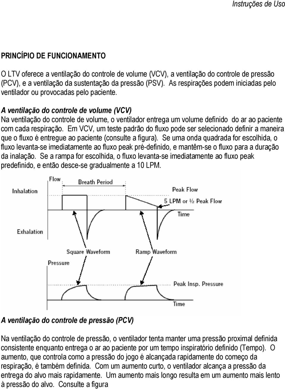 A ventilação do controle de volume (VCV) Na ventilação do controle de volume, o ventilador entrega um volume definido do ar ao paciente com cada respiração.