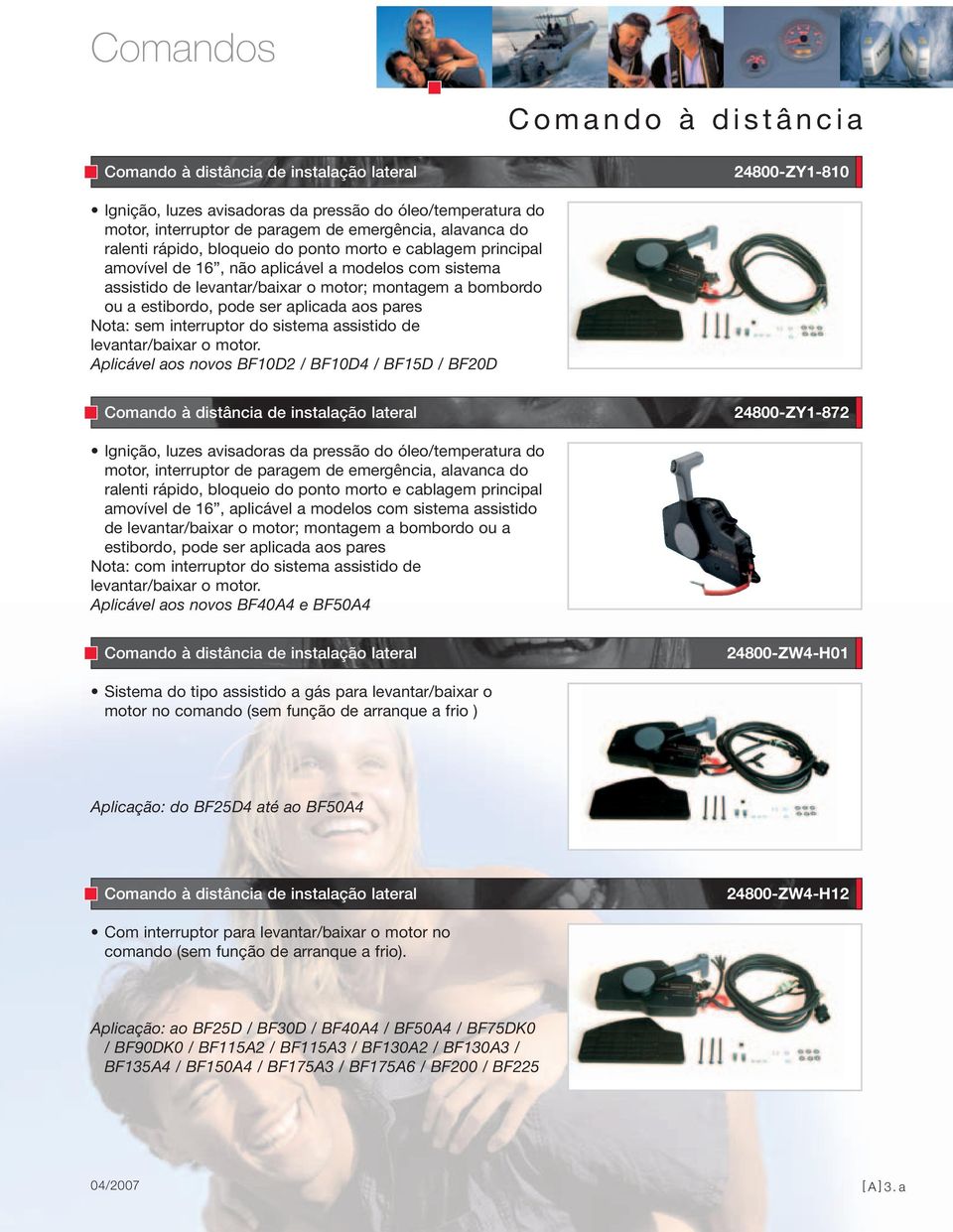 aplicada aos pares Nota: sem interruptor do sistema assistido de levantar/baixar o motor.