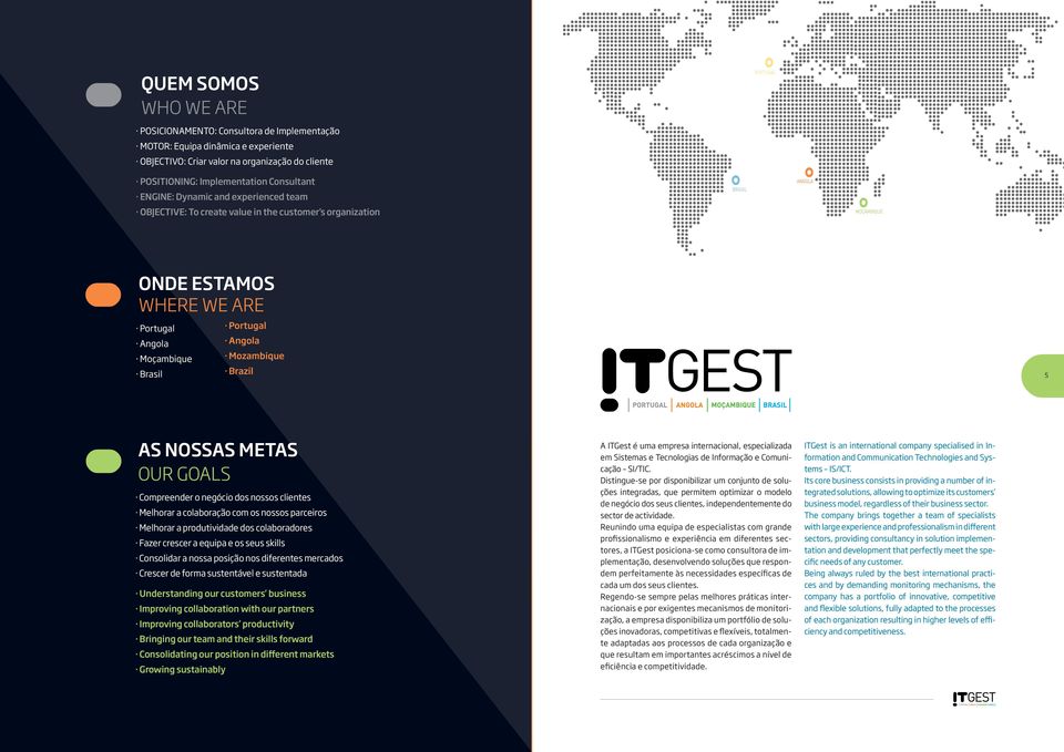 Mozambique Brazil 5 AS NOSSAS METAS OUR GOALS Compreender o negócio dos nossos clientes Melhorar a colaboração com os nossos parceiros Melhorar a produtividade dos colaboradores Fazer crescer a