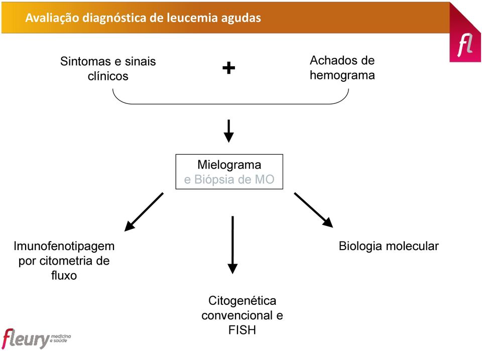 Biópsia de MO Imunofenotipagem por citometria de