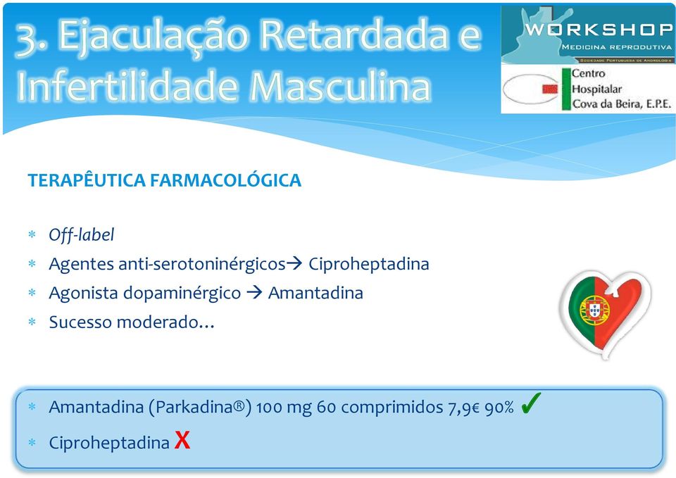 dopaminérgico Amantadina Sucesso moderado