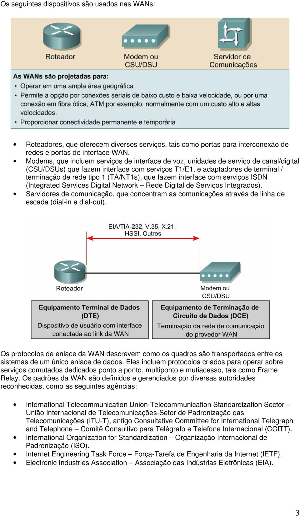 (TA/NT1s), que fazem interface com serviços ISDN (Integrated Services Digital Network Rede Digital de Serviços Integrados).