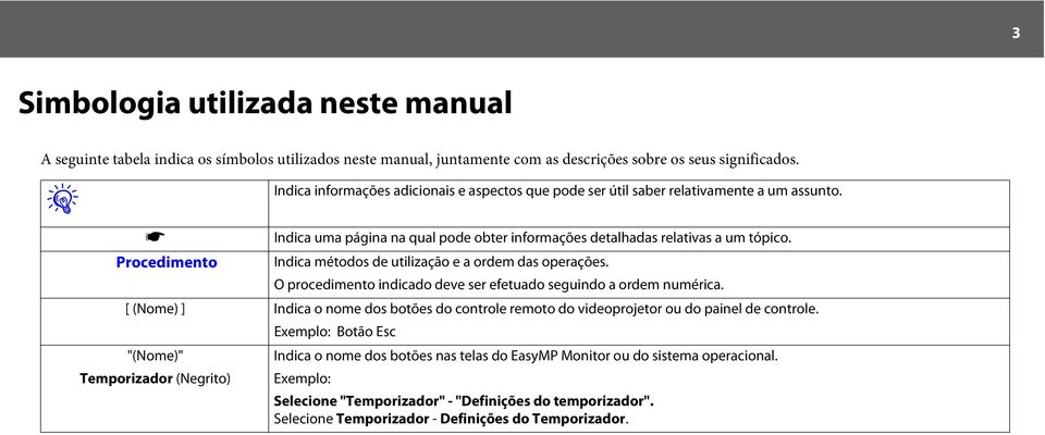 Indica métodos de utilização e a ordem das operações. O procedimento indicado deve ser efetuado seguindo a ordem numérica.