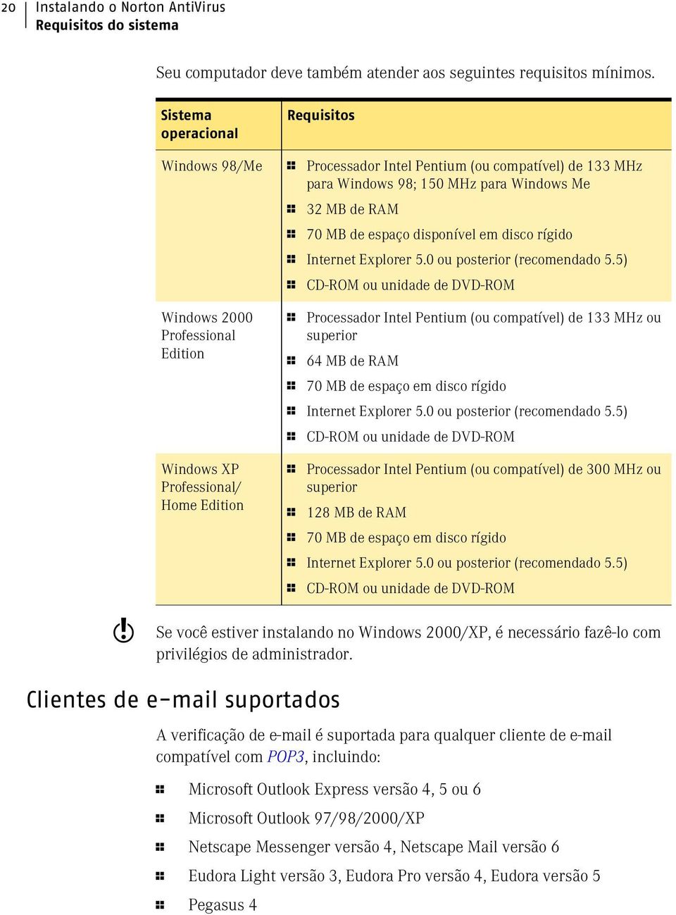 rígido 1 Internet Explorer 5.0 ou posterior (recomendado 5.