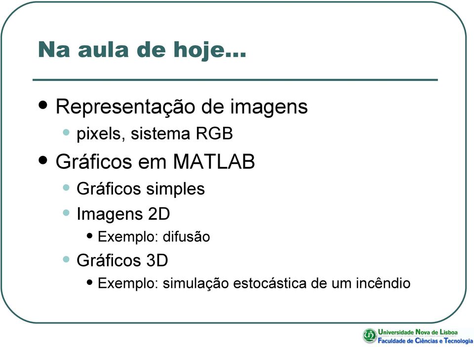 RGB Gráficos em MATLAB Gráficos simples